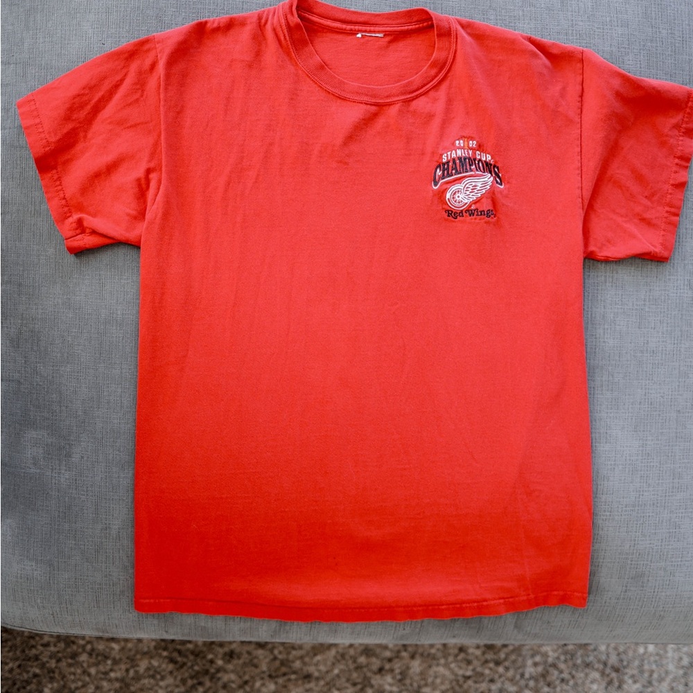 Detroit Red Wings Stanley Cup Champions embroidered t-shirt